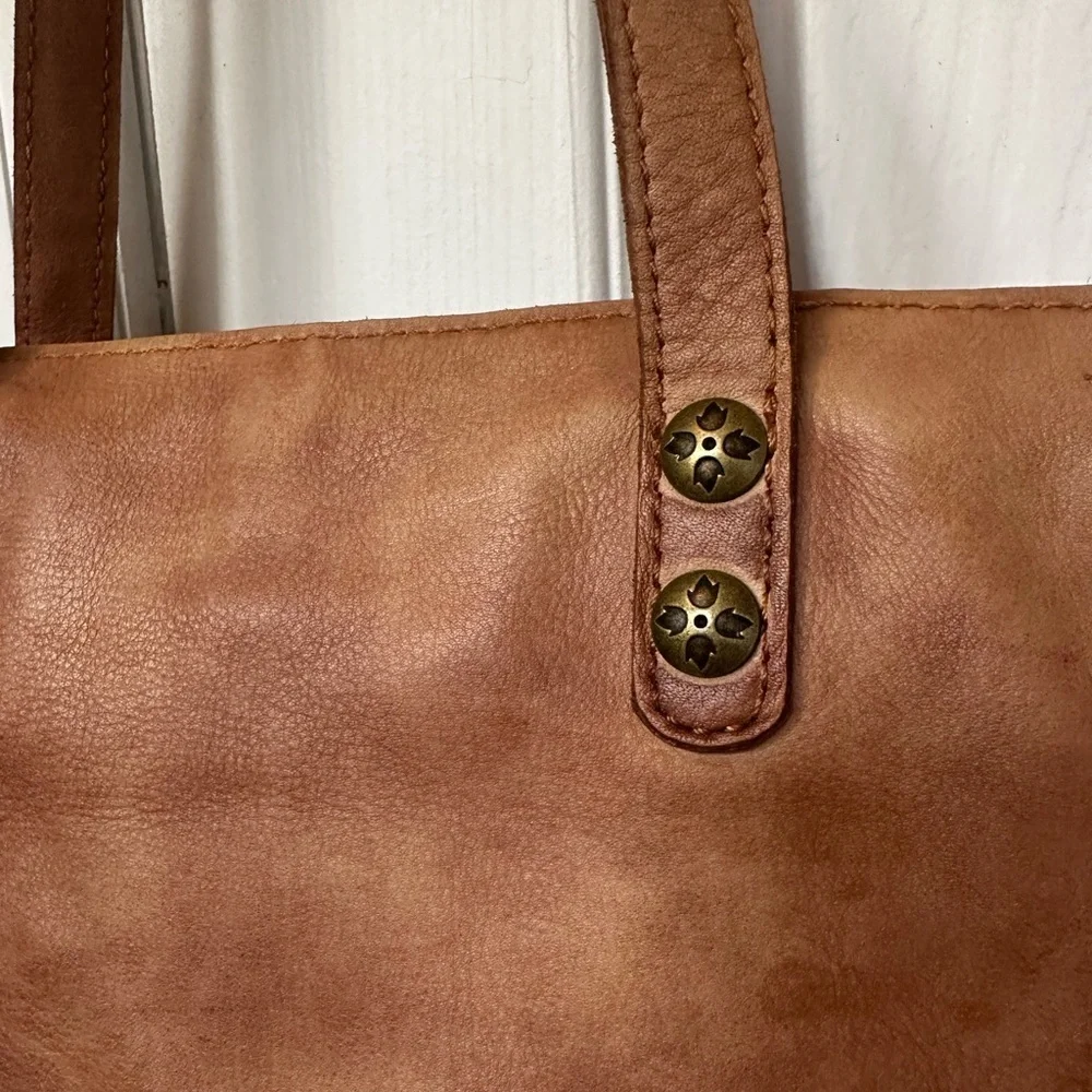 Patricia Nash Perugia Style Brown Studded Leather Tote Bag